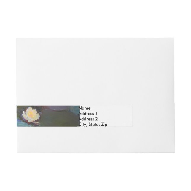 Monet Water Lily Lilies Pond Waterlilies Painting Wrap Around Address Label (Front)