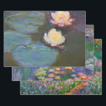 Monet Water Lily Lilies Pond Waterlilies Painting Wrapping Paper Sheets<br><div class="desc">Claude Monet Nympheas,  1897-98. A simple french impressionism painting by famous painter Claude Monet,  all about water lilies. A classic impressionist water lily painting.</div>