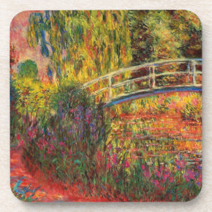 Monet Water Lily Pond and Water Irises Beverage Coaster