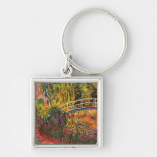 Monet Water Lily Pond and Water Irises Keychain
