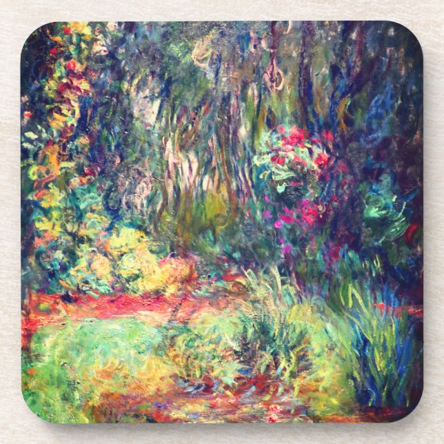 Monet Water Lily Pond Beverage Coaster (Front)