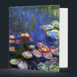 Monet Water Lily Pond Binder<br><div class="desc">"Water Lilies" by French Impressionism artist Claude Monet, 1916. Claude Monet was the founder of the French Impressionist painting and was the most consistent in applying this method in his paintings. Claude Monet painted this particular "Water Lily" painting after his wife, Alice, died. His water lily paintings were not generally...</div>