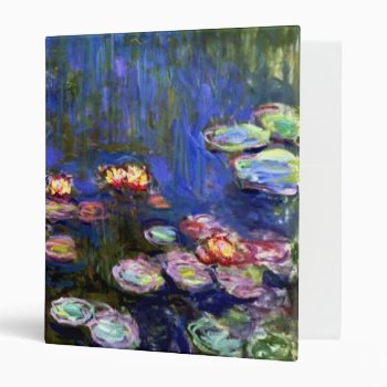 Monet Water Lily Pond Binder by monetart at Zazzle
