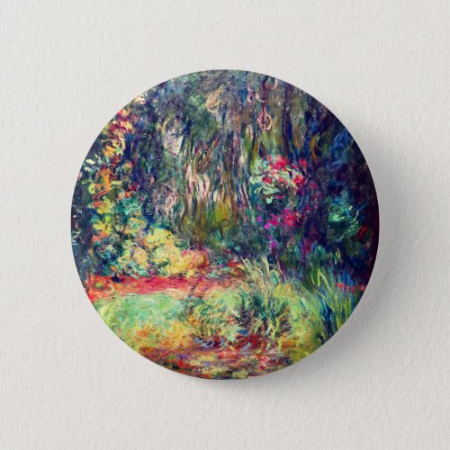 Monet Water Lily Pond Button