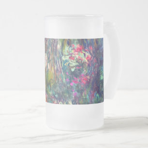 Monet Water Lily Pond Frosted Glass Beer Mug