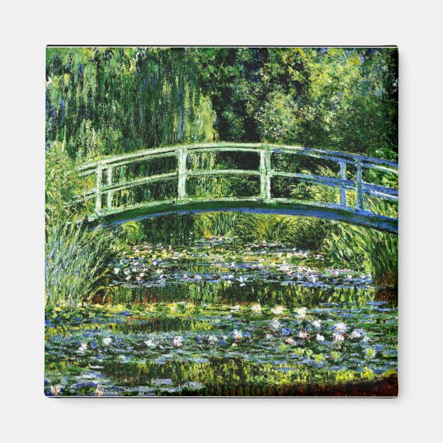 Monet - Water Lily Pond, green Magnet (Front)