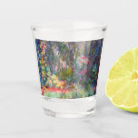 Monet Water Lily Pond Shot Glass<br><div class="desc">Shot Glass featuring Claude Monet’s oil painting Corner of Water Lily Pond (1918). Beautiful water lilies drifting in a pond within a serene nature landscape. A great gift for fans of impressionism and French art.</div>