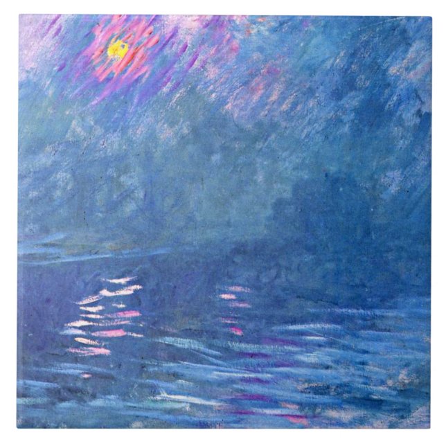 Monet - Water Loo Bridge, famous painting,  Ceramic Tile (Front)