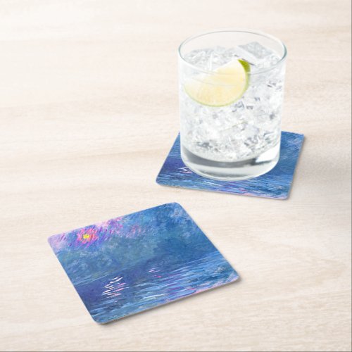 Monet _ Water Loo Bridge Square Paper Coaster