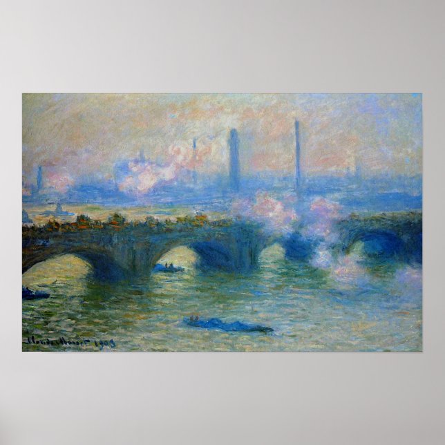 Monet: Waterloo Bridge in London by Claude Monet Poster (Front)