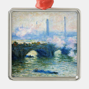 Monet - Waterloo Bridge, London, famous painting, Metal Ornament