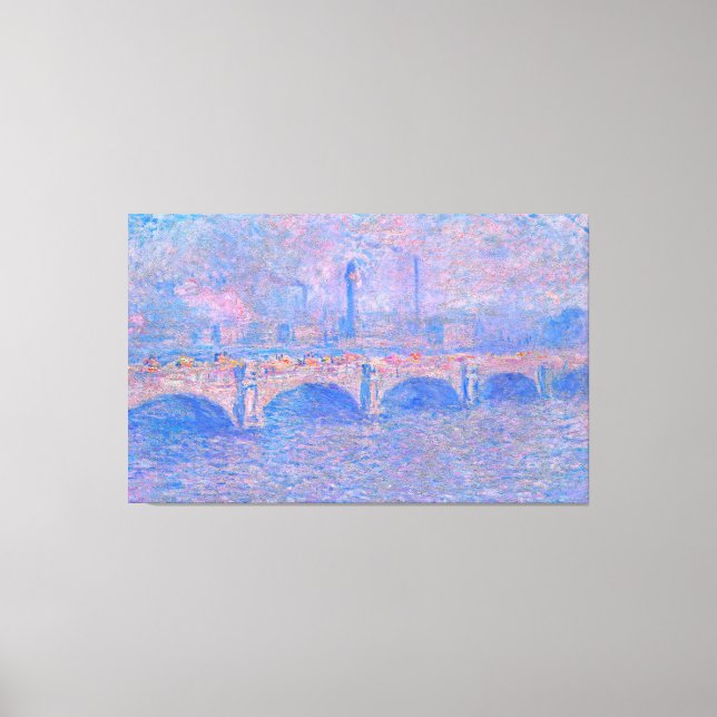 Monet - Waterloo Bridge, Sunlight Effect Canvas Print (Front)