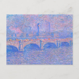 Monet - Waterloo Bridge, Sunlight Effect, Postcard