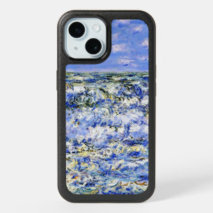 Monet - Waves Breaking, famous artwork iPhone 15 Case