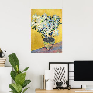 Monet - White Azaleas in a Pot, Poster