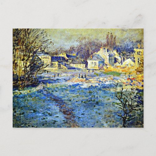 Monet _ White Frost 1875 artwork Postcard