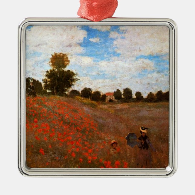 Monet - Wild Poppies Metal Ornament (Front)