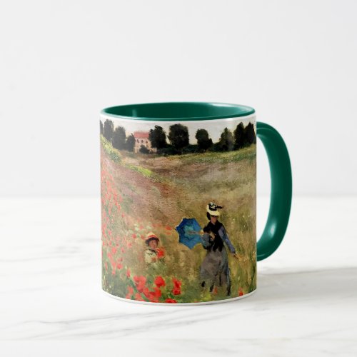 Monet _ Wild Poppies near Argenteuil fine art Mug