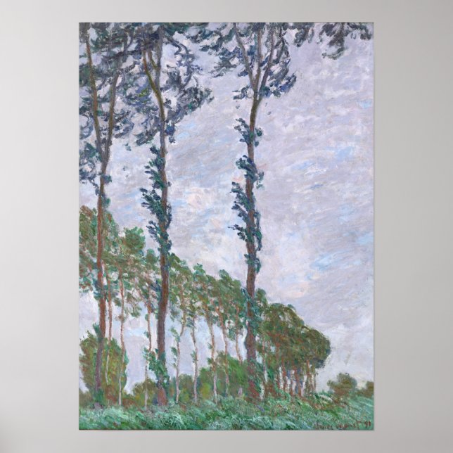 Monet - Wind Effect Series Of The Poplars Poster (Front)