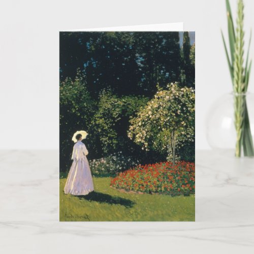 Monet _ Woman in Garden Card