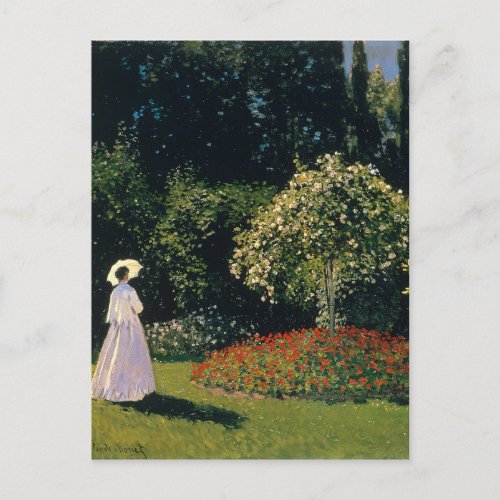 Monet _ Woman in Garden Postcard
