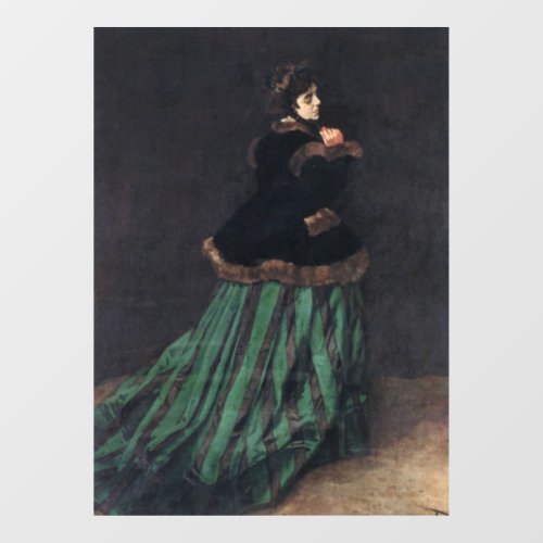 Monet Woman in Green Dress Window Cling