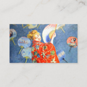 Monet Woman in Japanese Costume Enclosure Card