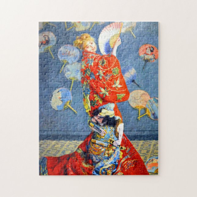 Monet Woman in Japanese Costume Jigsaw Puzzle (Vertical)