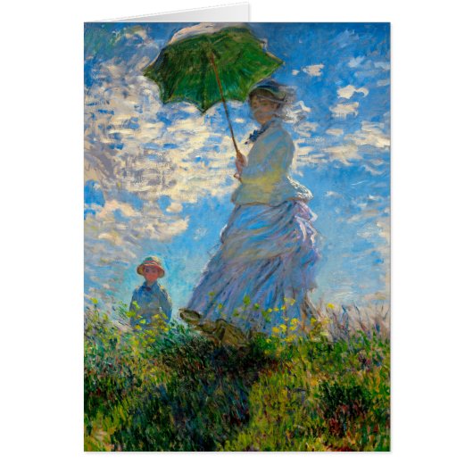 Monet Woman Parasol Impressionism Cards (Front)