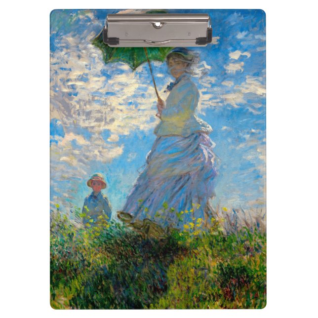 Monet Woman Parasol Impressionism Clipboard (Front)