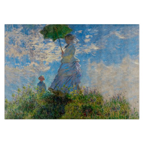 Monet Woman Parasol Impressionism Cutting Board