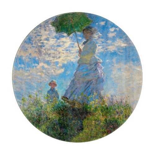 Monet Woman Parasol Impressionism Cutting Board