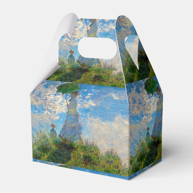Monet Woman Parasol Impressionism Favor Boxes (Front Side)