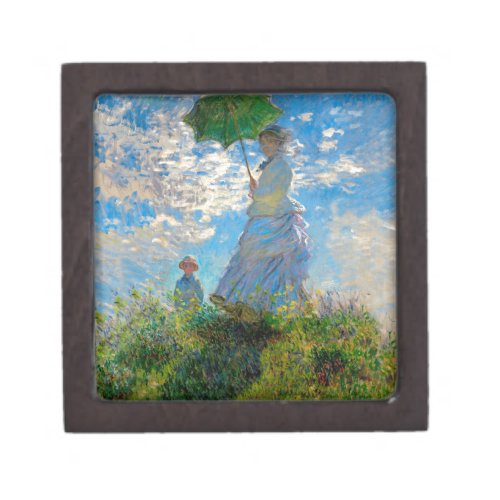 Monet Woman Parasol Impressionism Jewelry Box