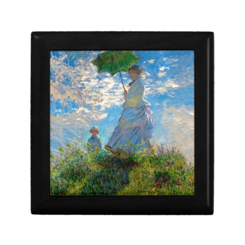 Monet Woman Parasol Impressionism Keepsake Box