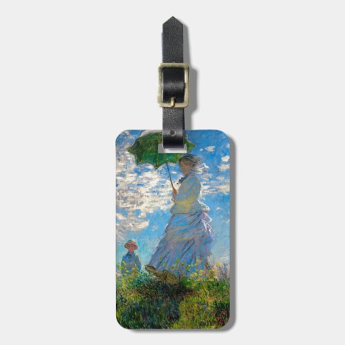 Monet Woman Parasol Impressionism Luggage Tag