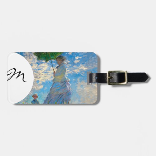 Monet Woman Parasol Impressionism Luggage Tag