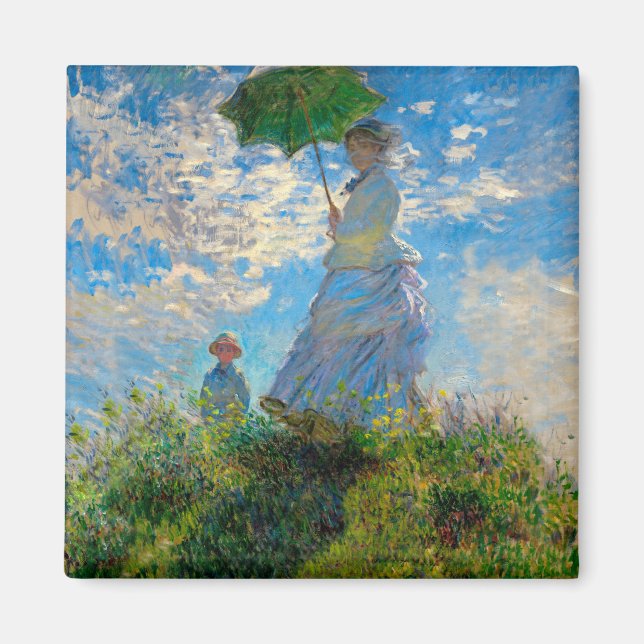 Monet Woman Parasol Impressionism Magnet (Front)