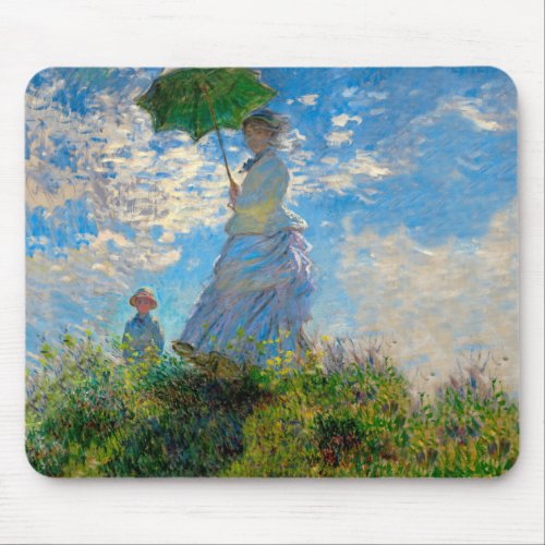 Monet Woman Parasol Impressionism Mouse Pad
