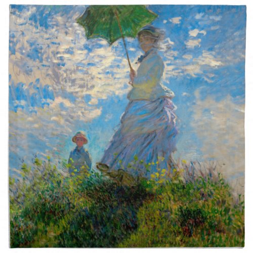 Monet Woman Parasol Impressionism Napkin