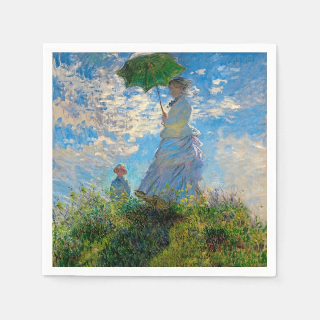 Monet Woman Parasol Impressionism Napkins (Front)