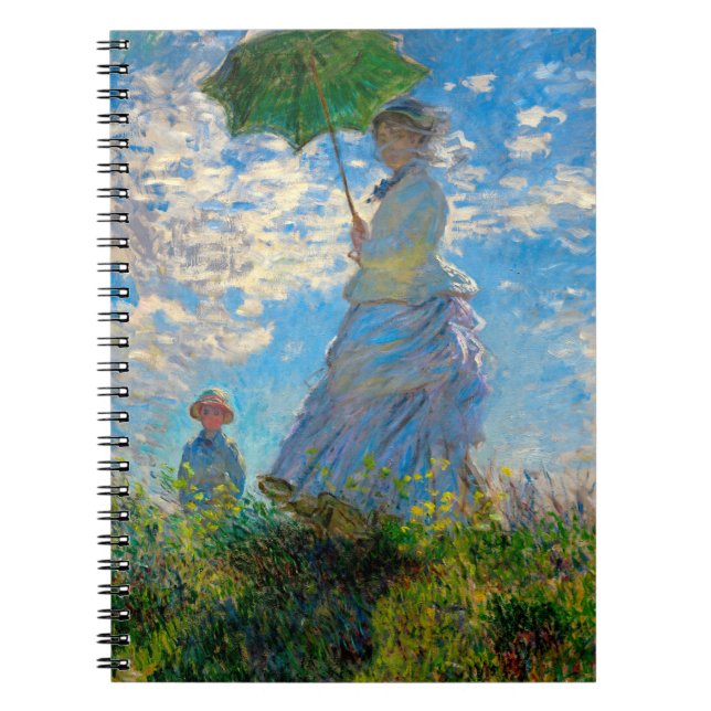 Monet Woman Parasol Impressionism Notebook (Front)