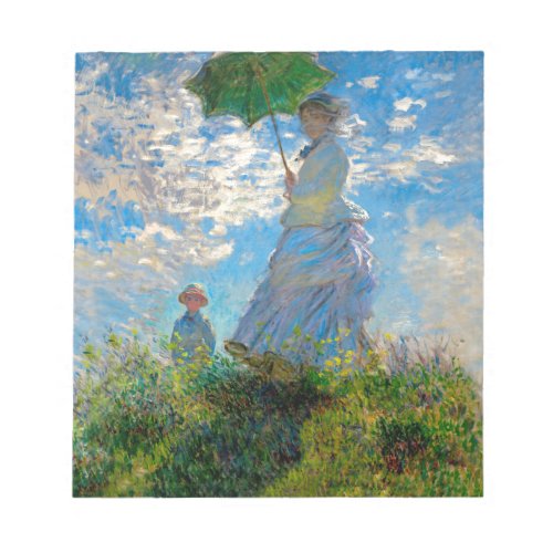 Monet Woman Parasol Impressionism Notepad