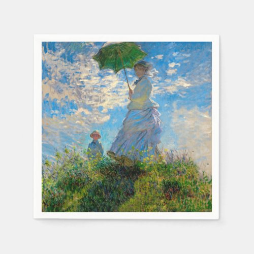 Monet Woman Parasol Impressionism Paper Napkins