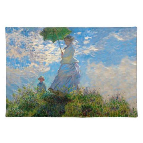 Monet Woman Parasol Impressionism Placemat