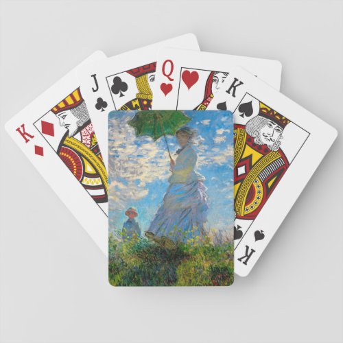 Monet Woman Parasol Impressionism Playing Cards
