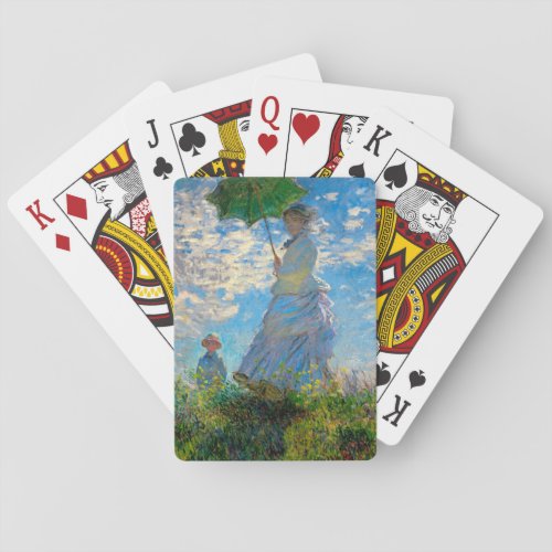 Monet Woman Parasol Impressionism Poker Cards