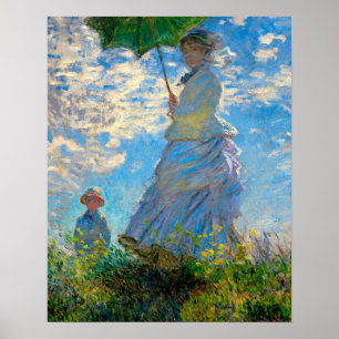 Monet Woman Parasol Impressionism Poster