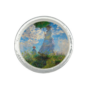 Monet Woman Parasol Impressionism Ring