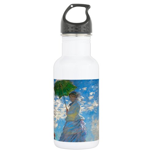 Monet Woman Parasol Impressionism Stainless Steel Water Bottle